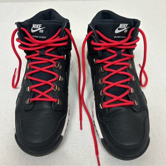 Nike Black and Red High-Top Sneakers - Picture 3 of 11